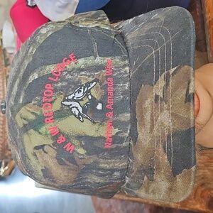 Vintage Camoflage Camo Dove Hunting  Trucker Hat W&W REDTOP LODGE Cap